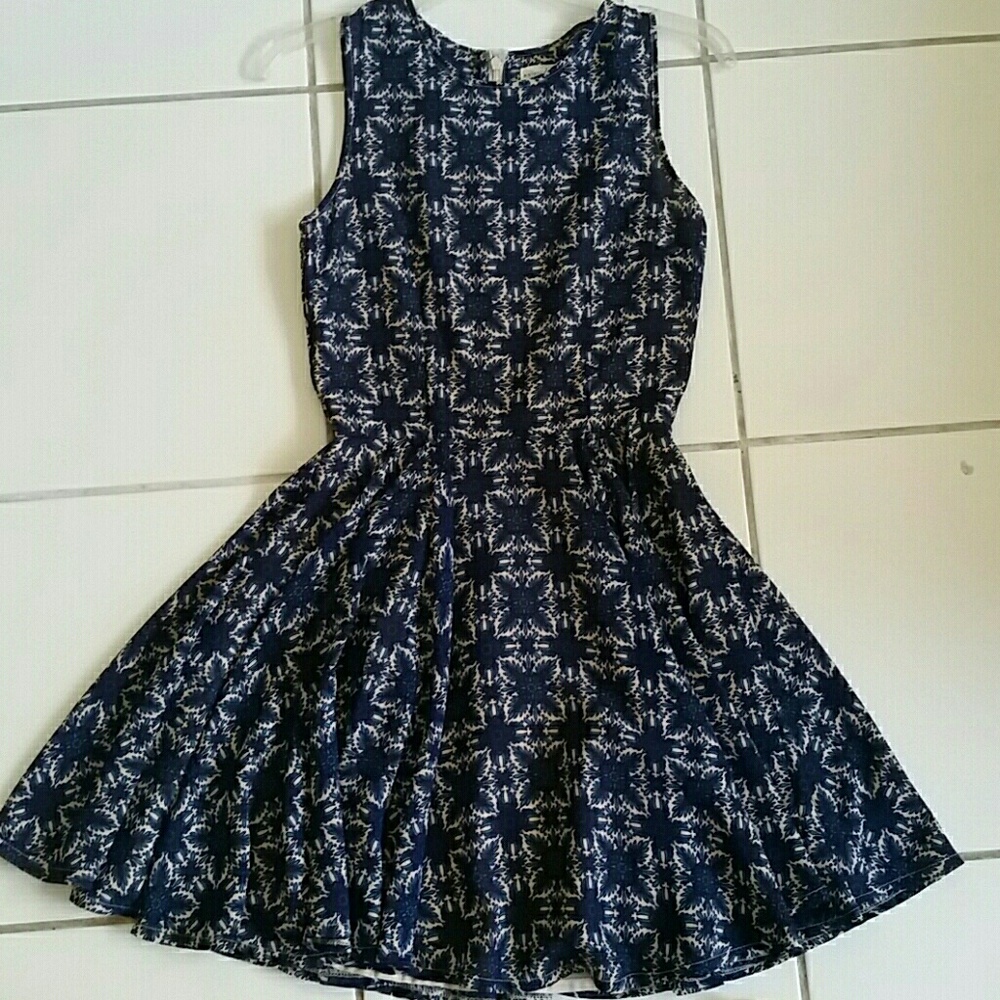 ***SALE*** Maison Jules Blue Gold A Line Dress